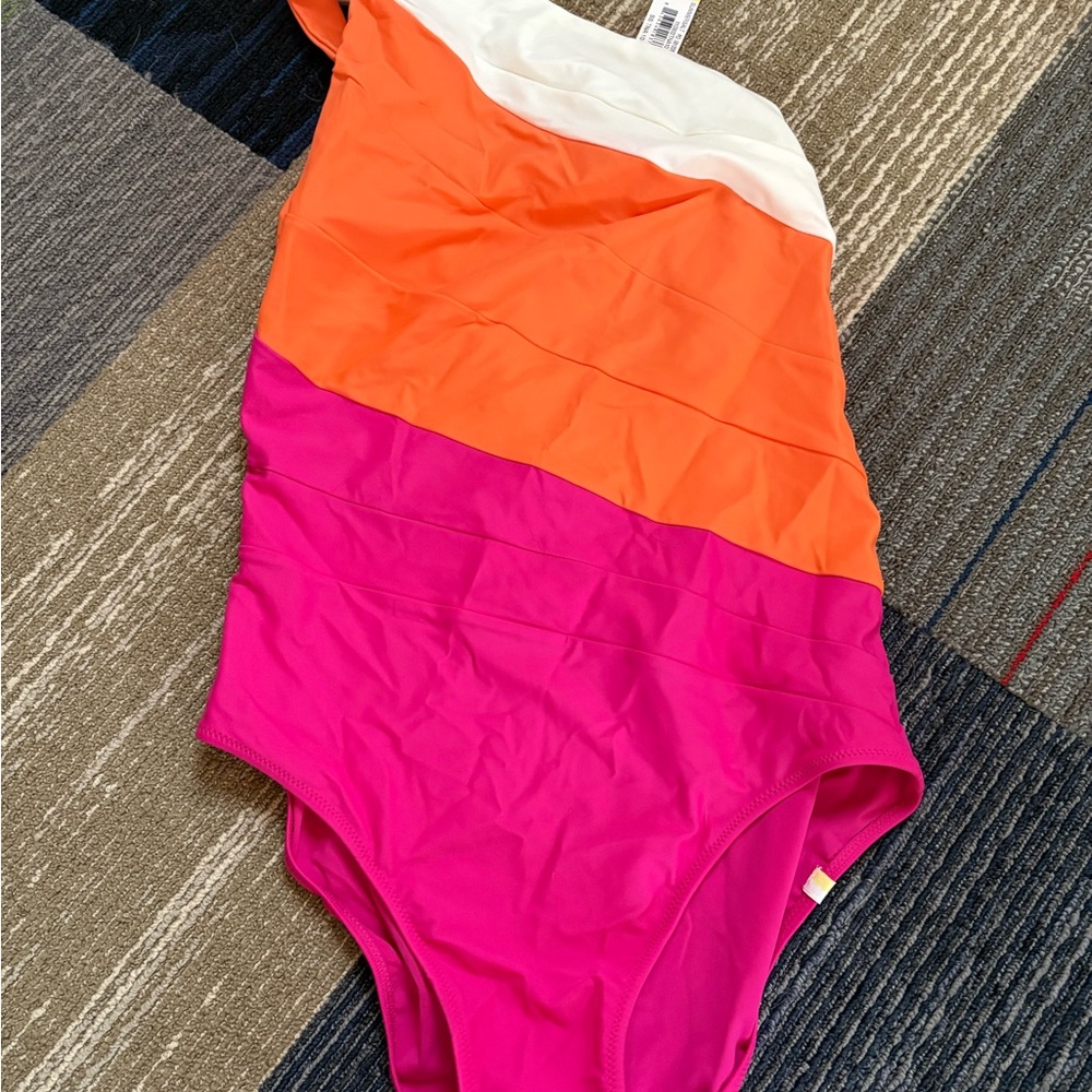 Summersalt Orange and Pink Women's One Piece - Sidestroke